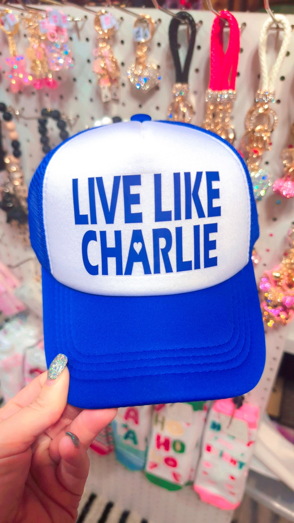 Live like Charlie Red trucker hat