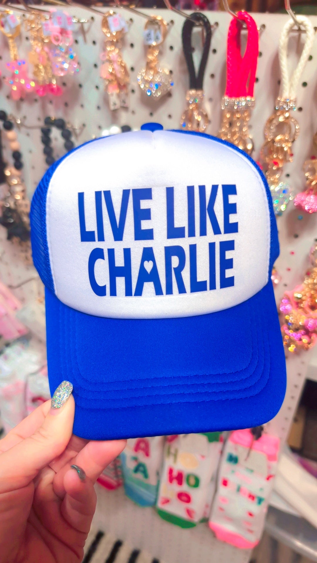 Live like Charlie Red trucker hat