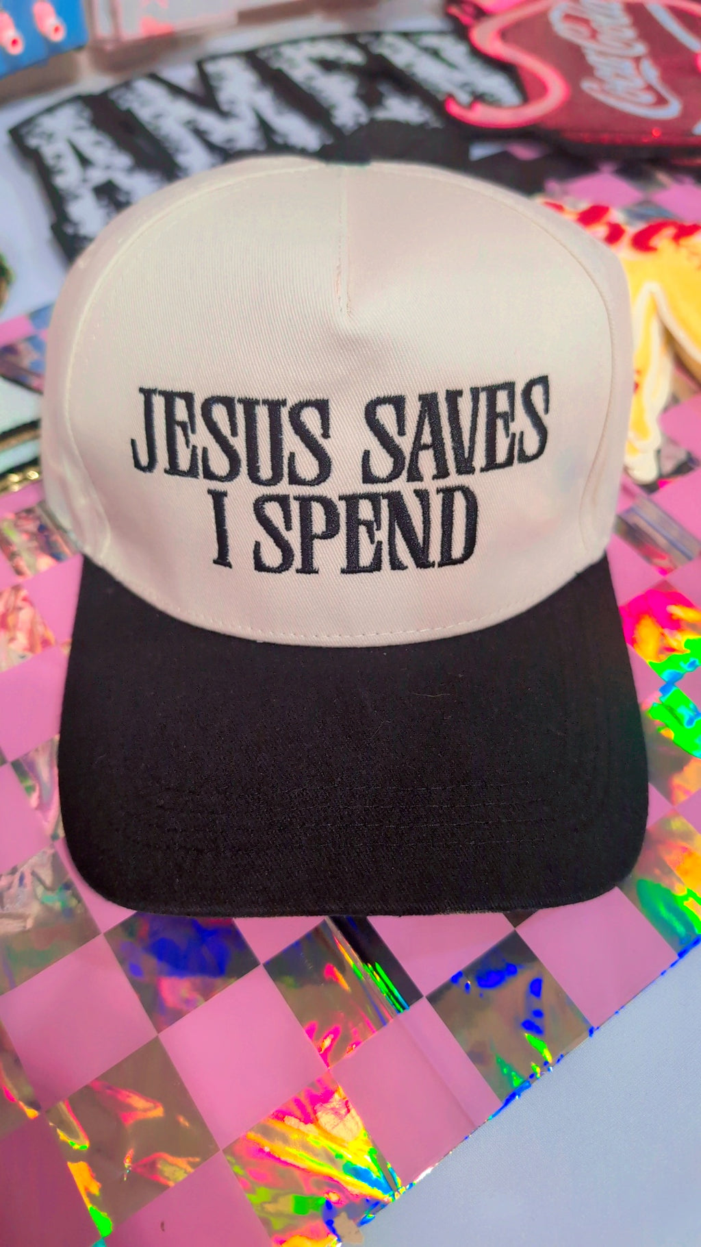 Jesus Saves Canvas Trucker Hat