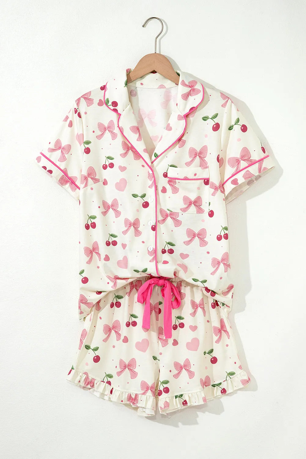 Bows with a Cherry on Top Pajamas Set