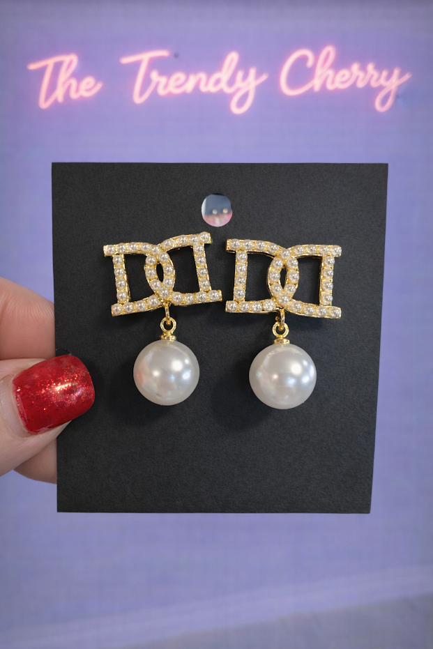 DD pearl earrings