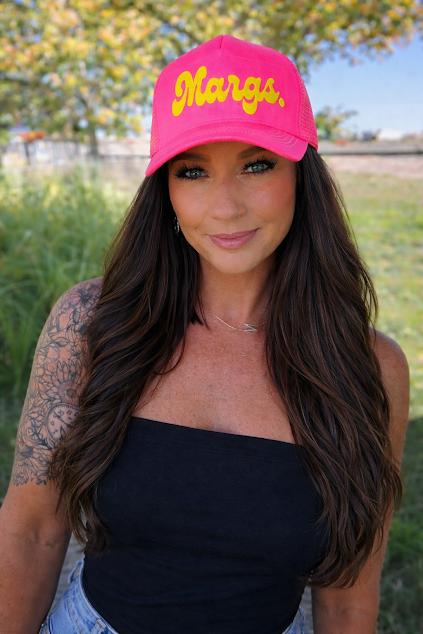 Neon Pink Margs Trucker Hat