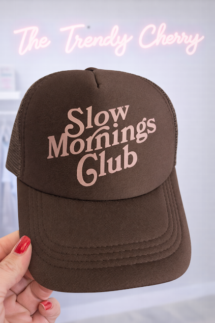 Slow Mornings Club - Brown Trucker Hat