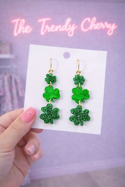 St. Patrick's Day Shamrock Earrings