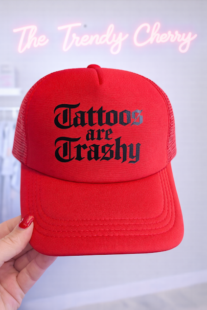 Tattoos are Trashy Trucker Hat - Red