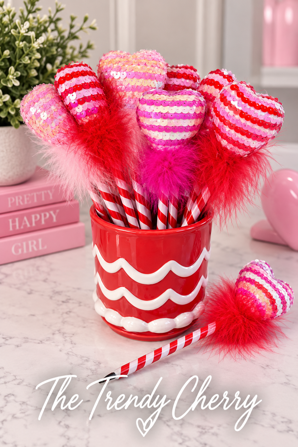 Holiday fuzzy pen