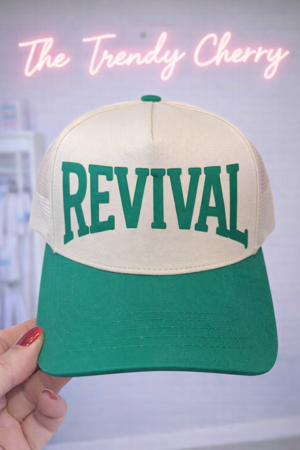 Green Revival canvas trucker hat