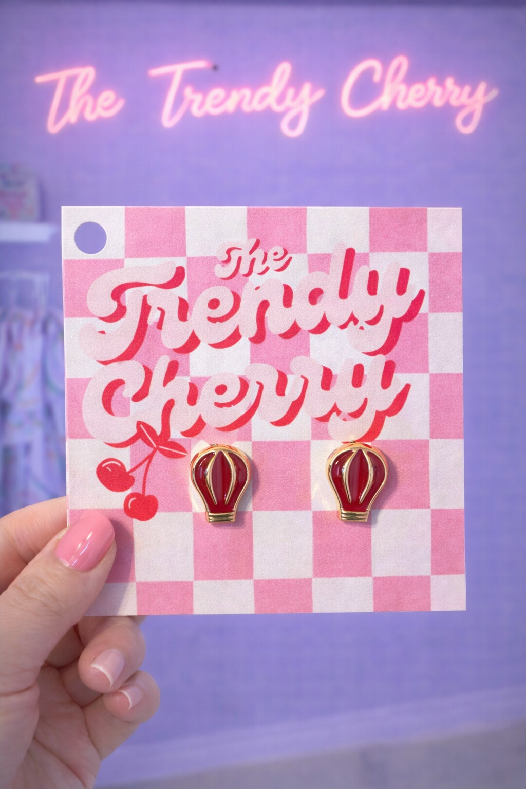 Hot air balloon stud earrings