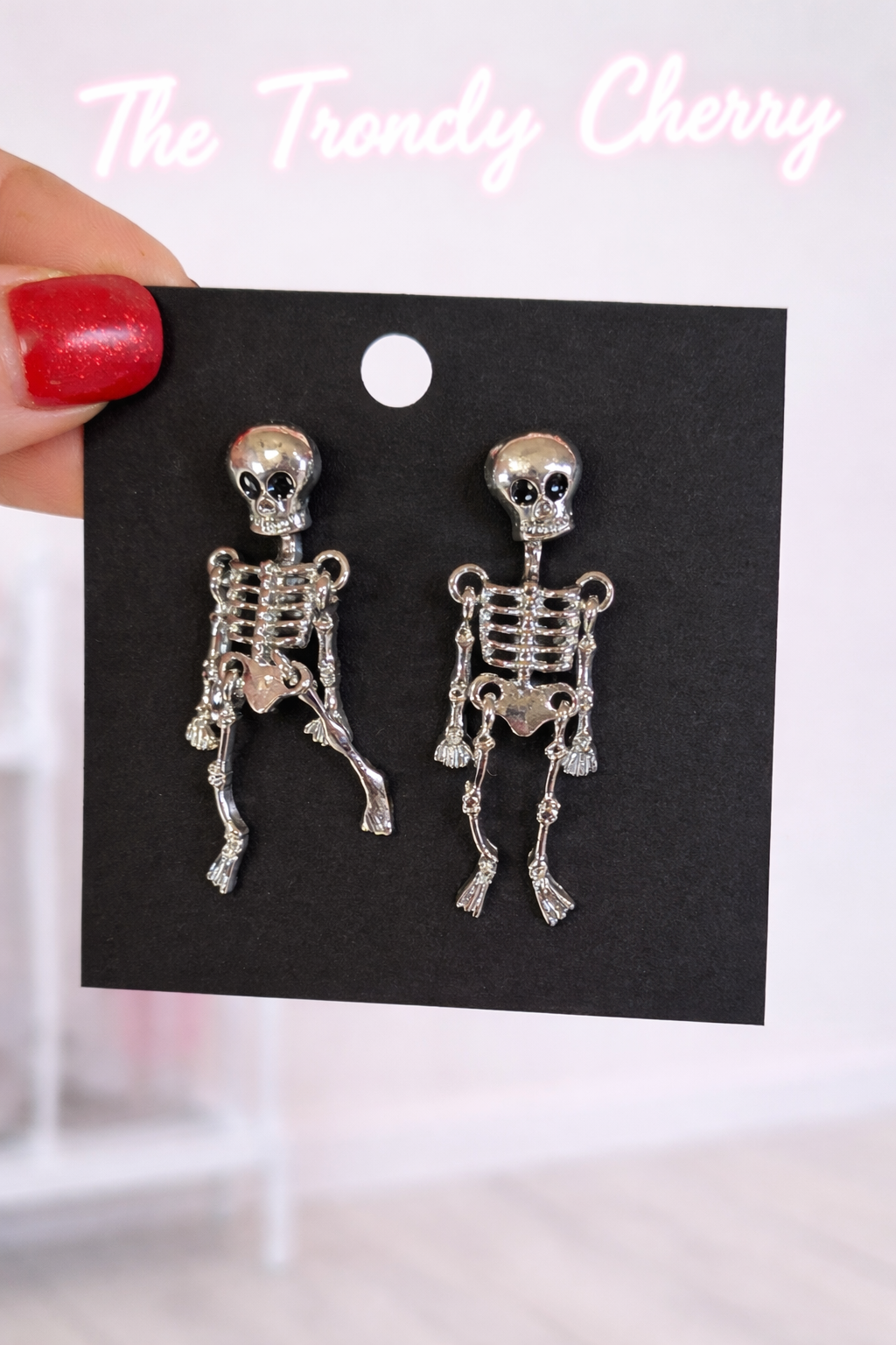 Dancing skeleton earrings