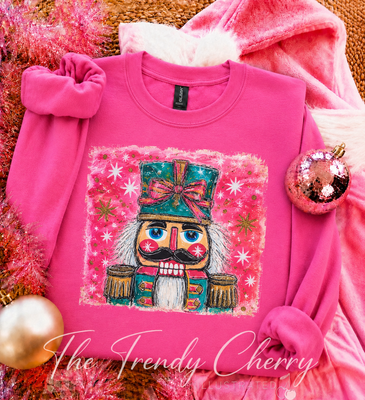 Pink Christmas Nutcracker Sweatshirt