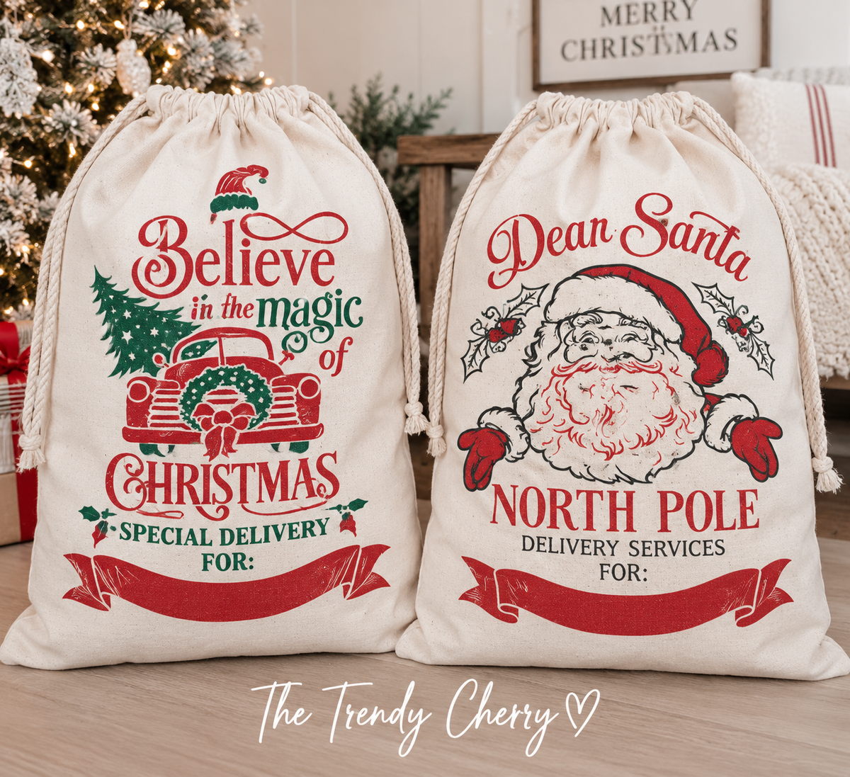 Large Canvas Santa Sacks