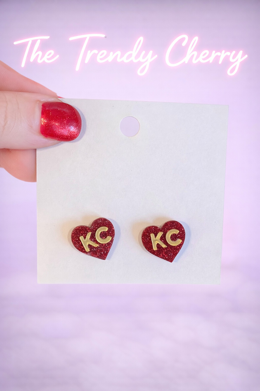 KC heart earrings