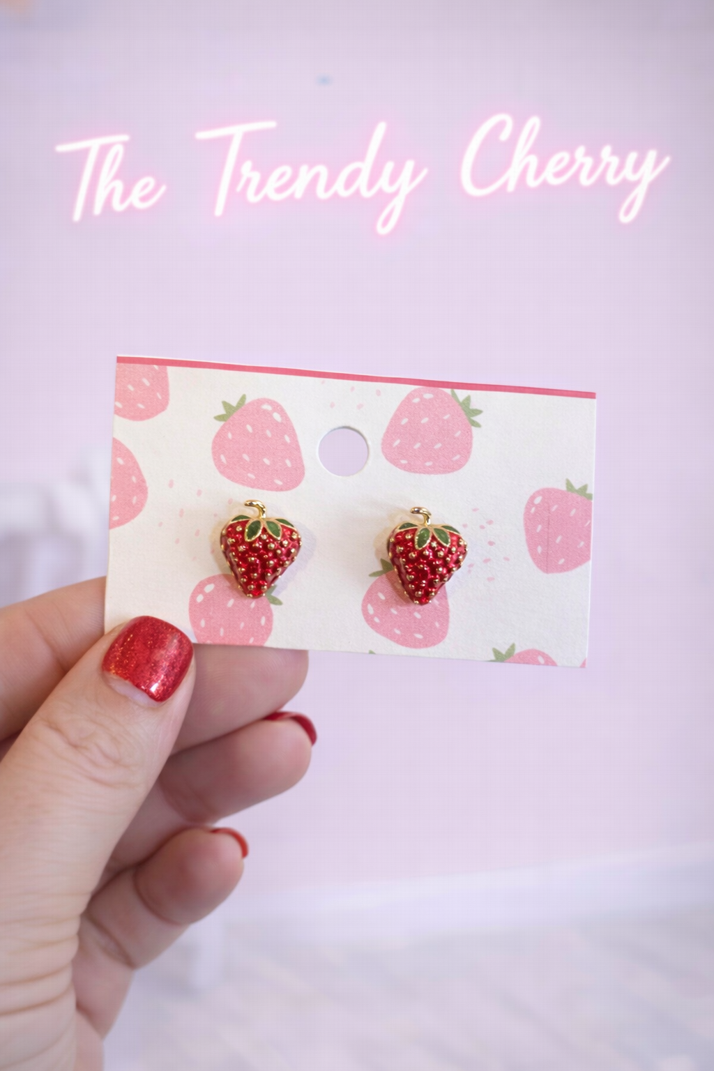 Strawberry stud earrings