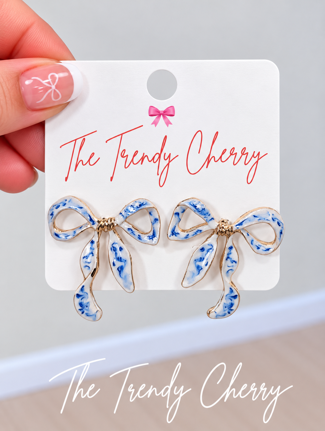 Blue Floral Earrings