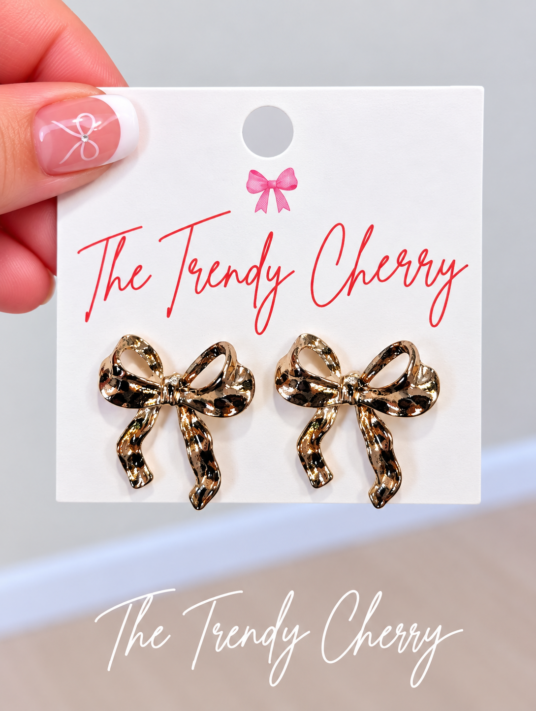 Leopard Bow Earrings