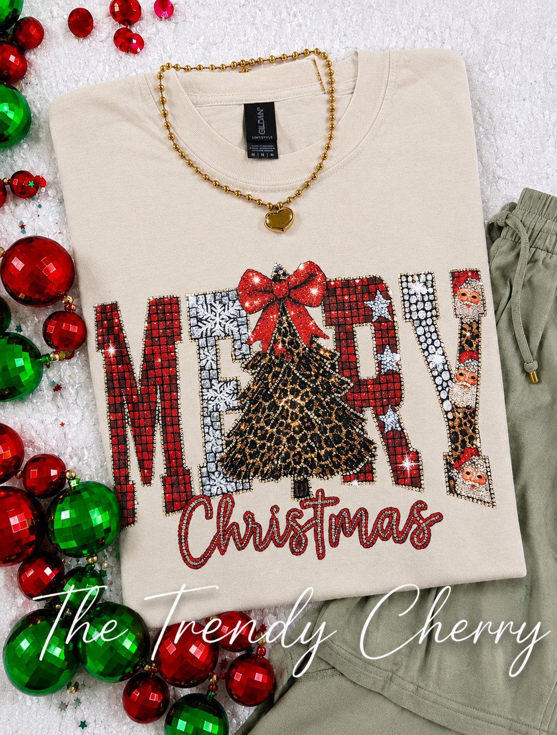 A Glitzy Merry Christmas T-shirt