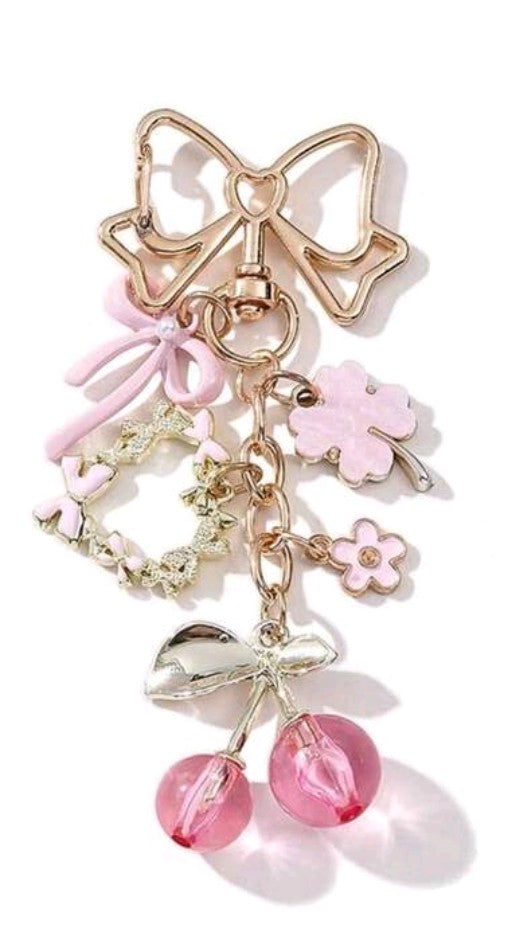Trendy bow keychain