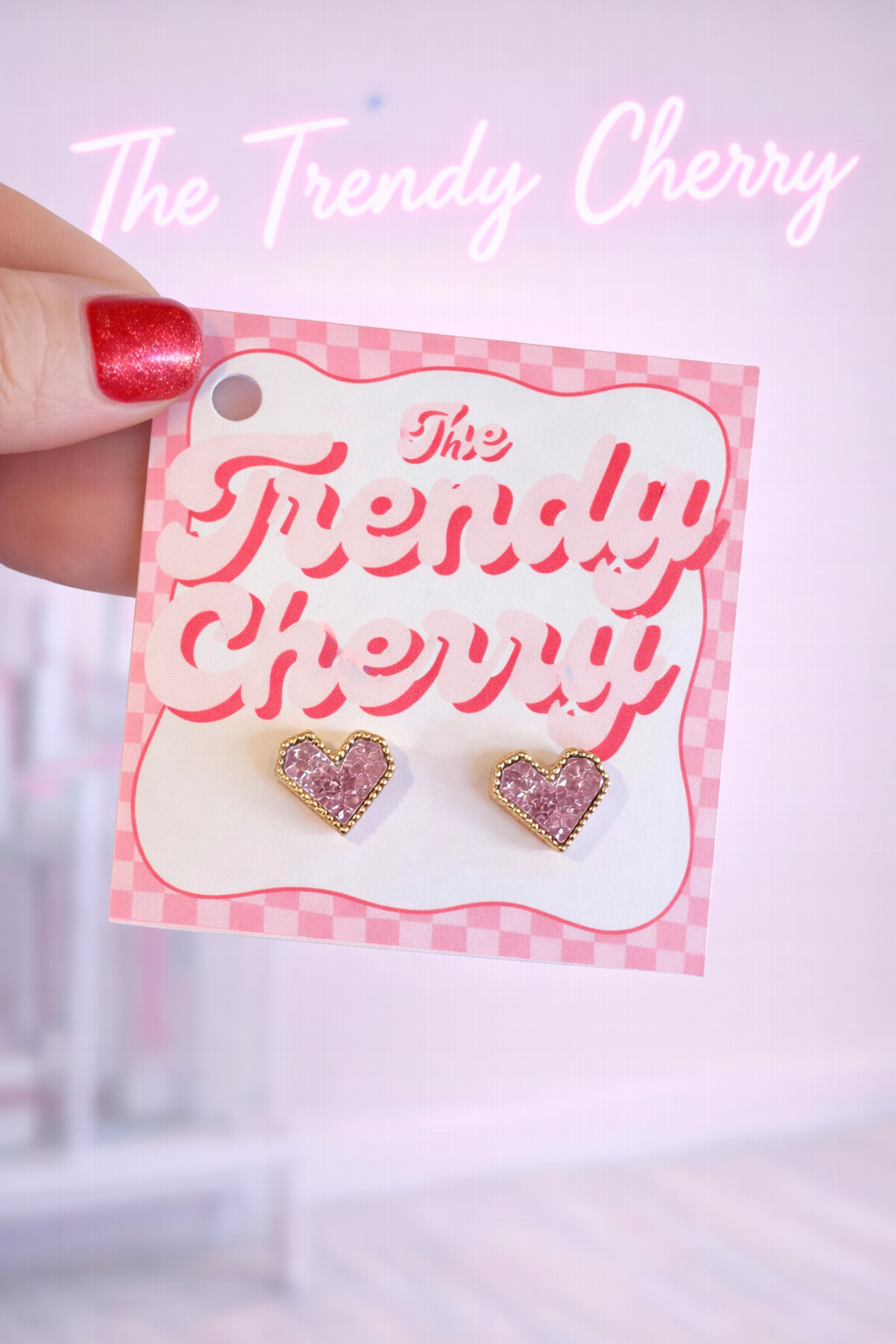 Kelley's heart earrings