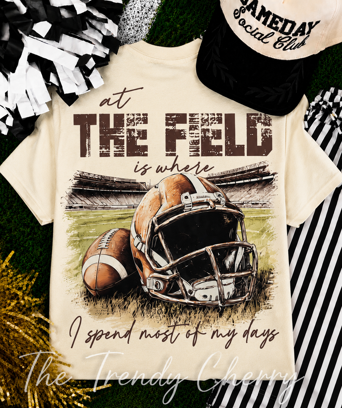 The Field is Where I spend Most of My Days Football T-Shirt