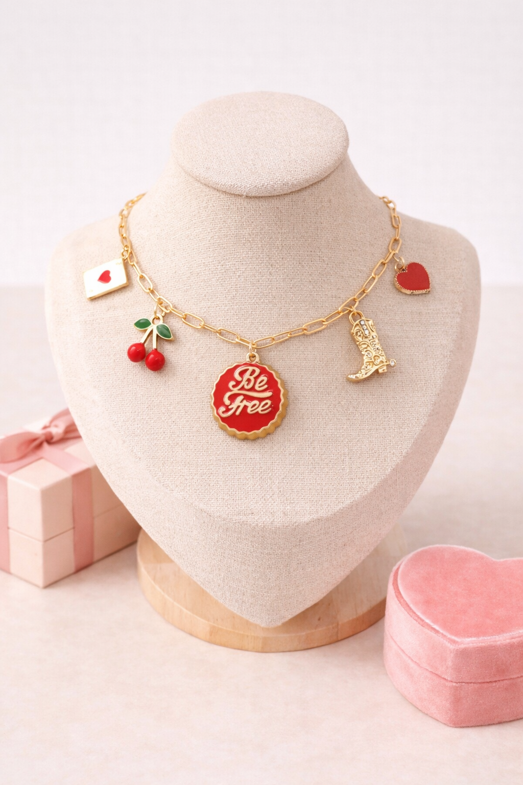 Cherry charm necklace