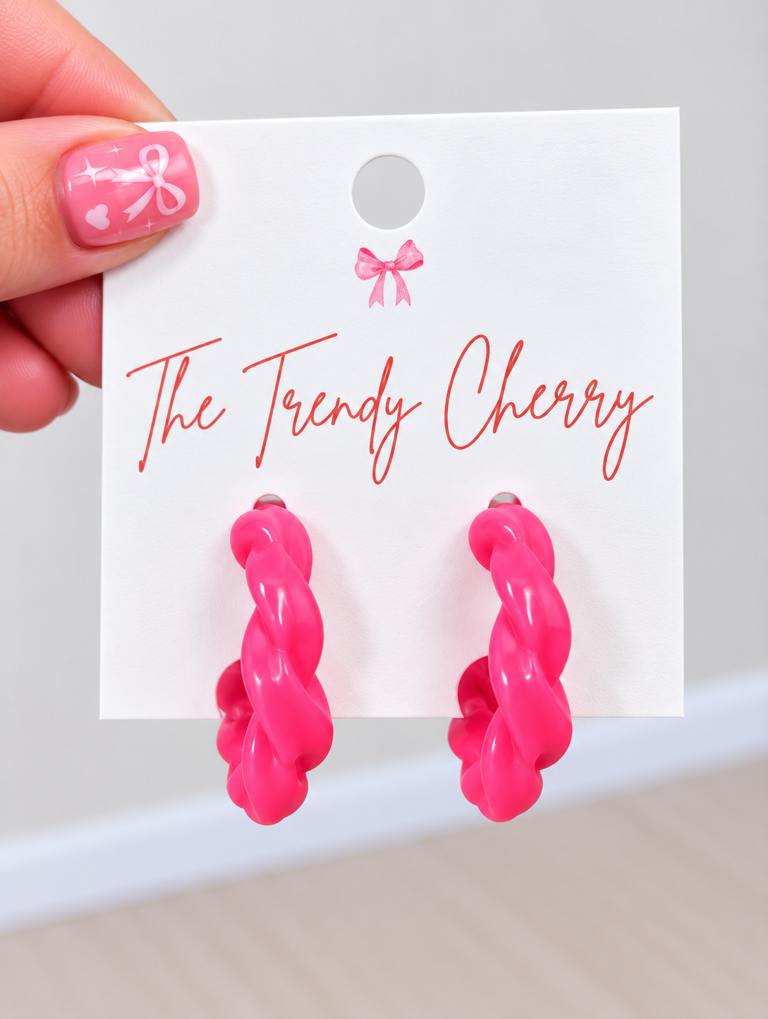 Trendy colored hoop earrings