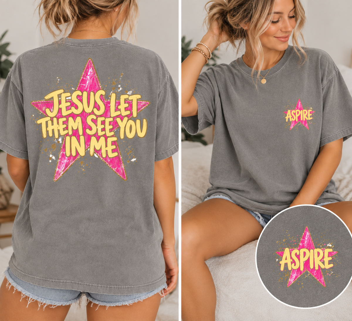 Jesus let them see you in me, Aspire T-shirt