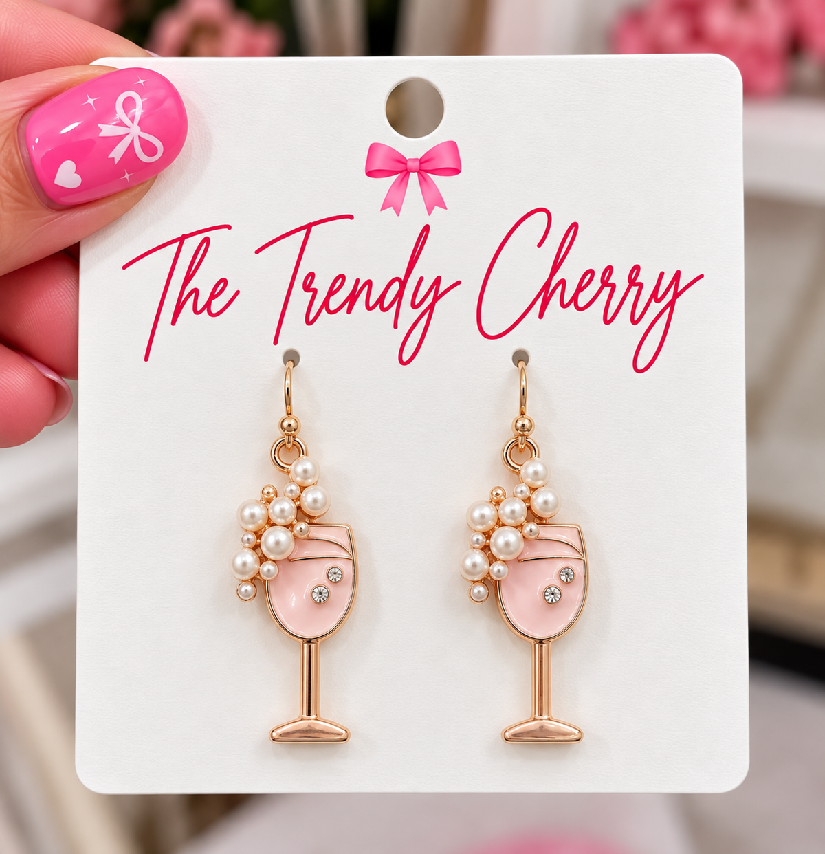 Pink Champagne Earrings
