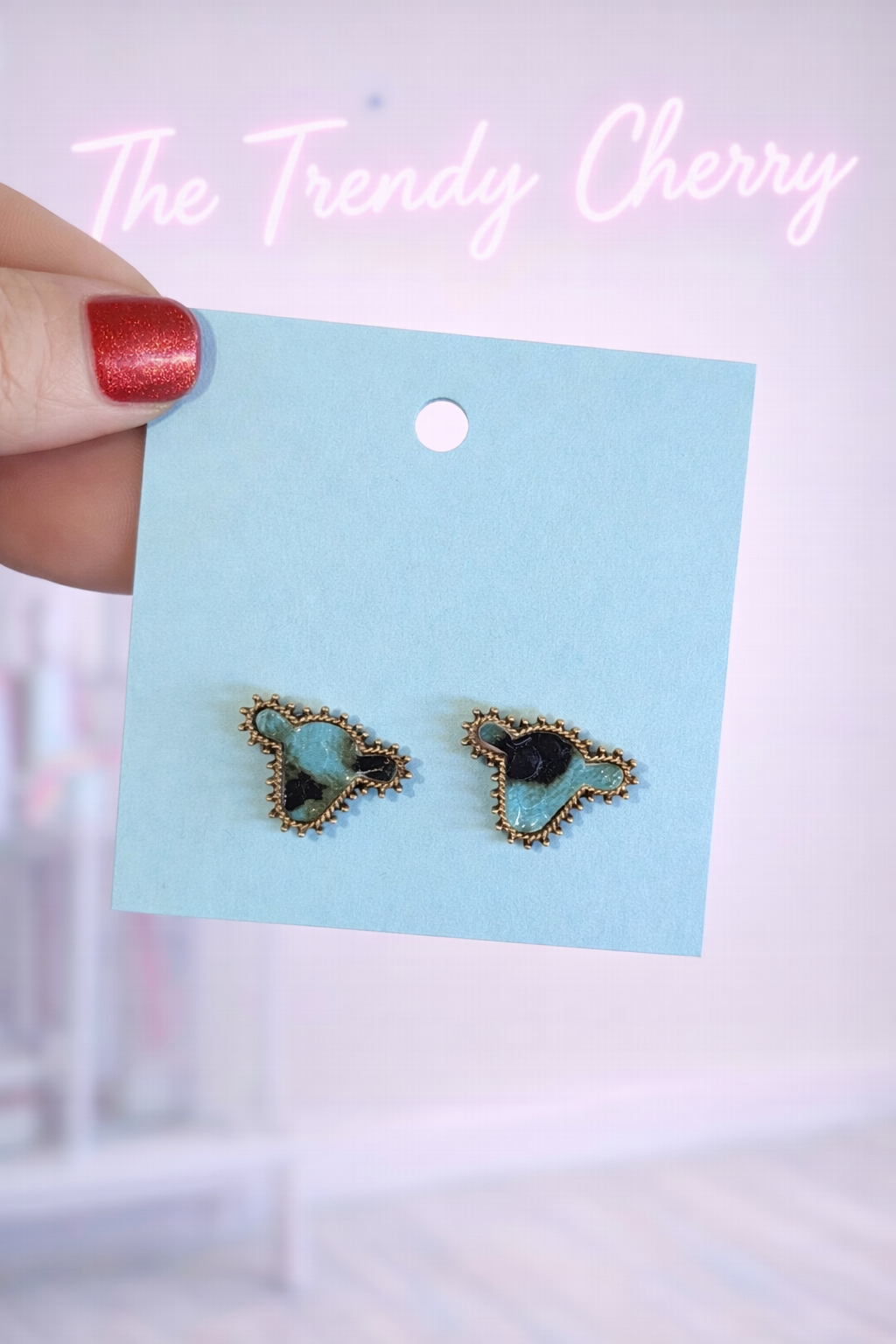 Western cow earrings