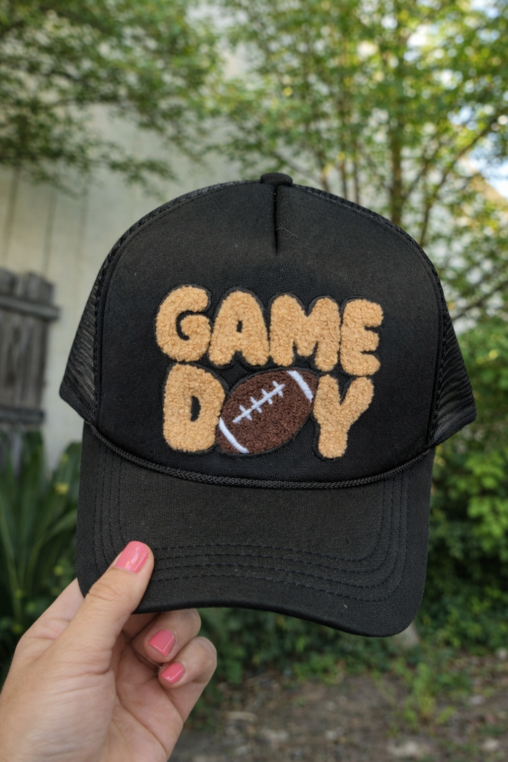 Game Day patch trucker hat