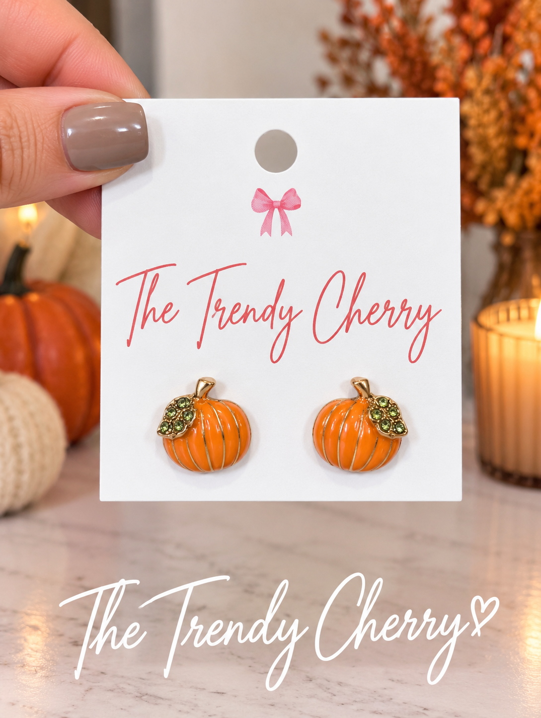Pumpkin Stud Earrings