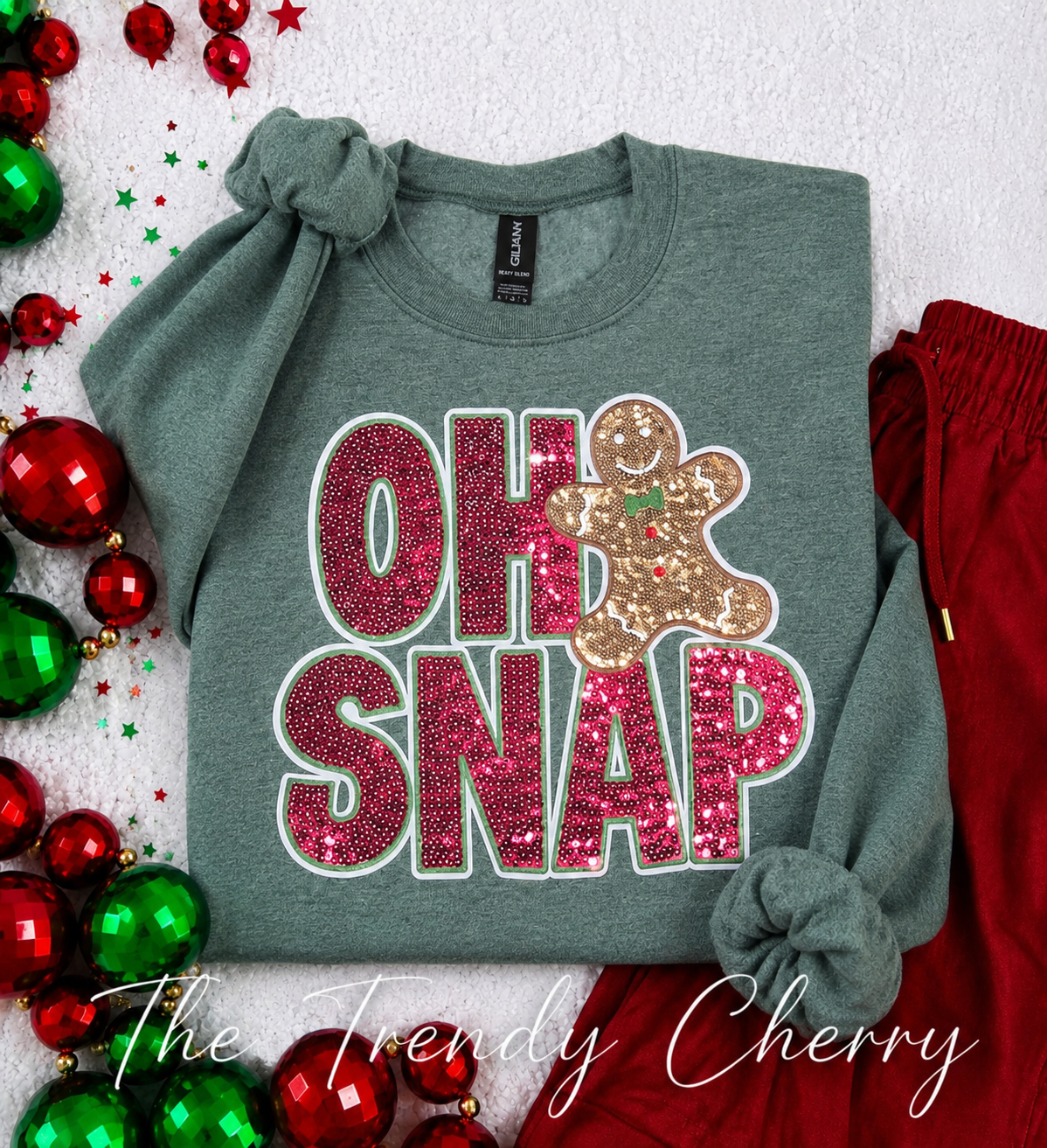 Gingie's Glitzy Oh Snap Sweatshirt