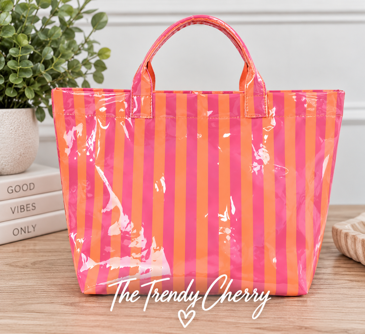 Large Capacity Striped Tote