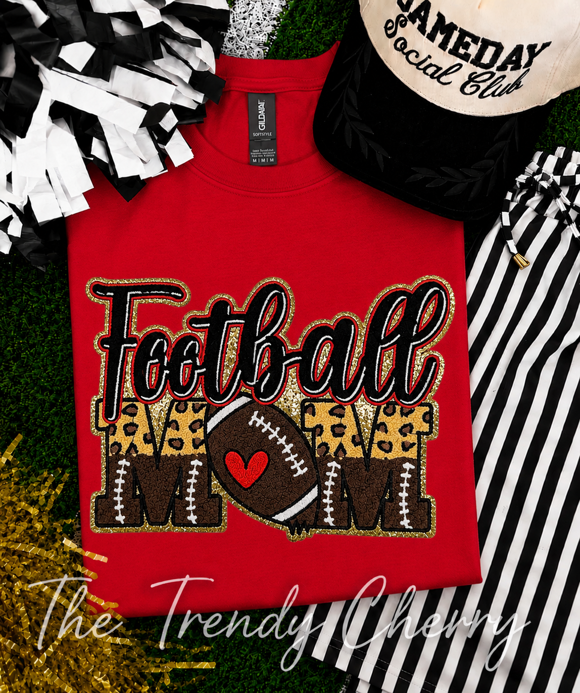Football Mom Patch T-Shirt