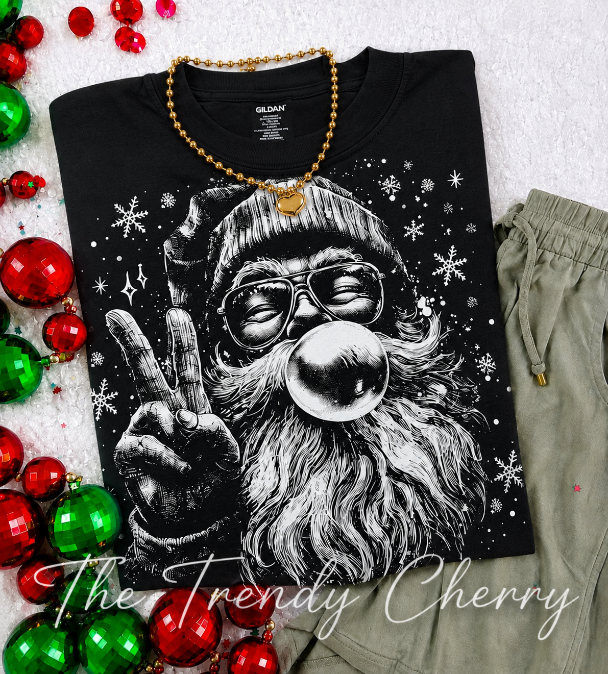 Santa's Peace and Bubble Gum T-shirt