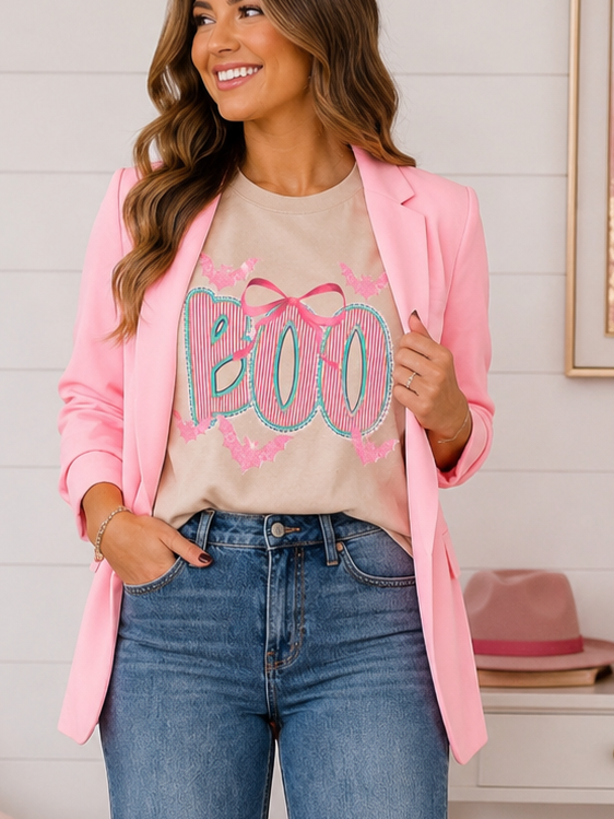 Pink Zenana open front blazer