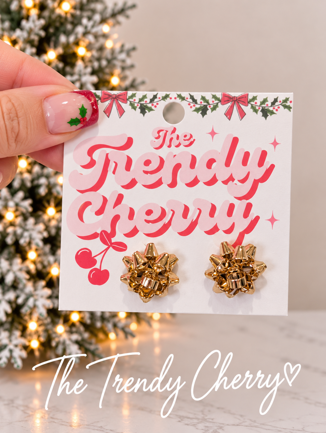 Gold bow Earrings