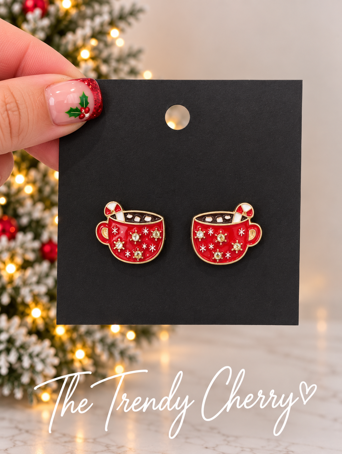 Christmas Coffee Stud Earrings