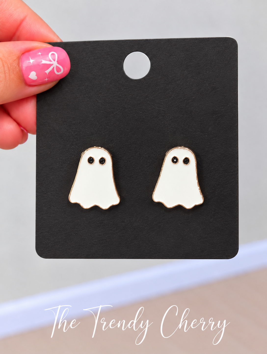 Gold Ghost Stud Earrings