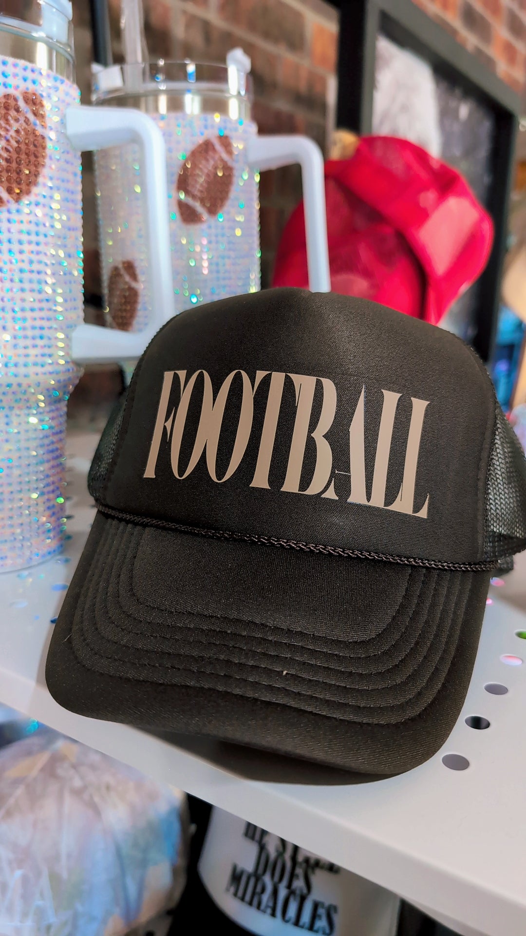 Football trucker hat- brown