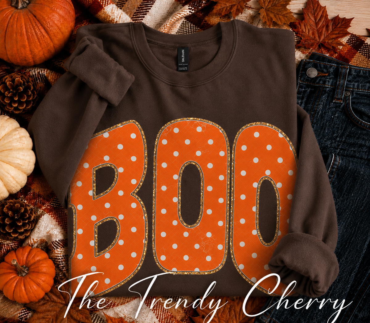 Polka Dot Boo Sweatshirt