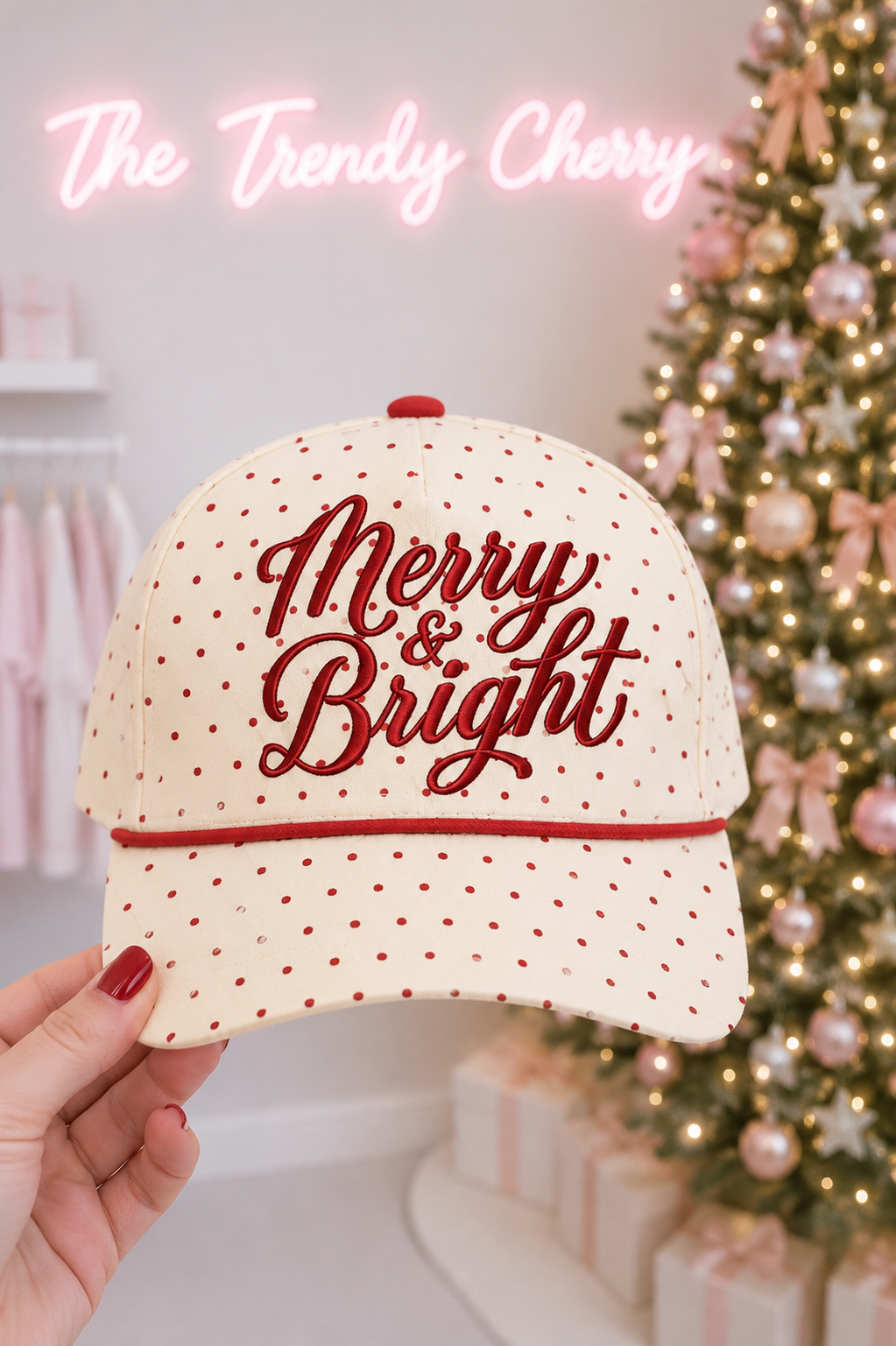 Merry and Bright Christmas Hat