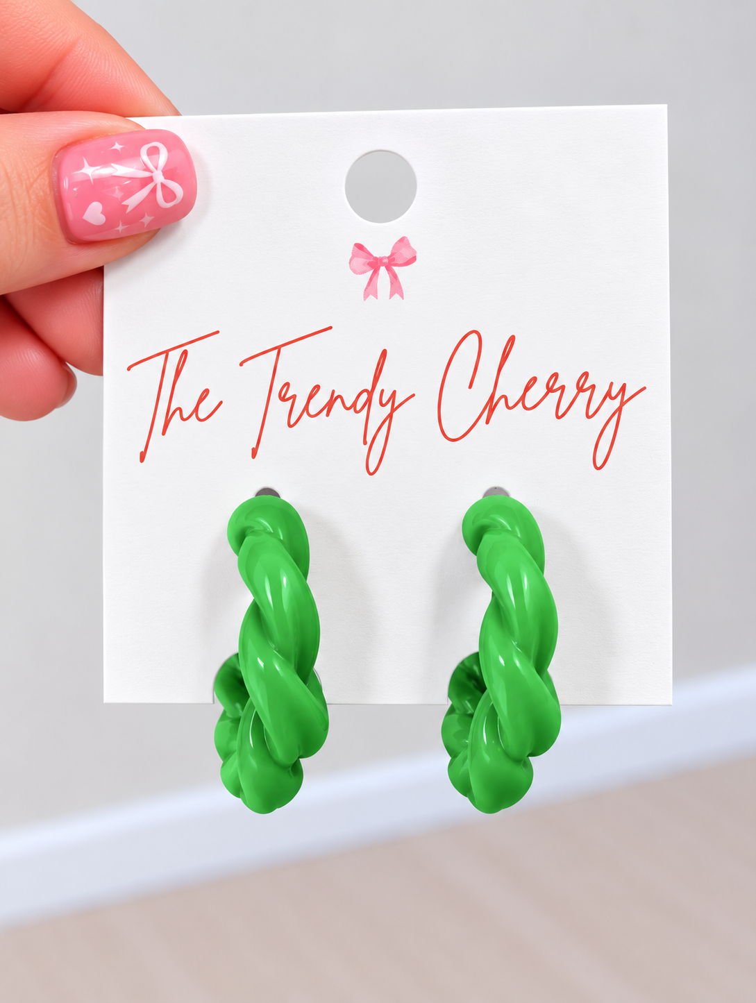 Trendy colored hoop earrings