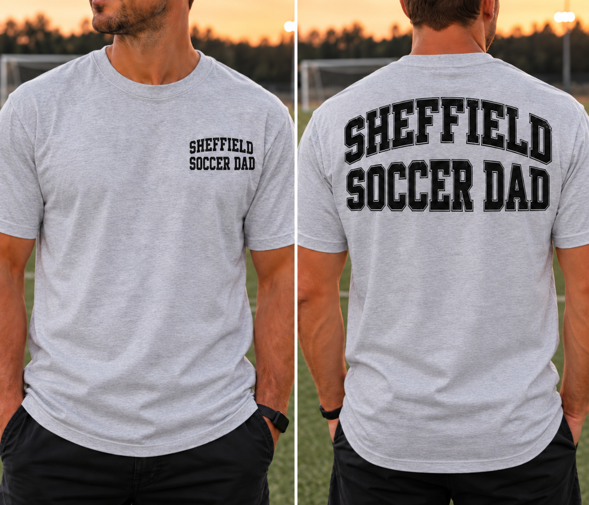 Grey Sheffield Soccer DAD T-shirt