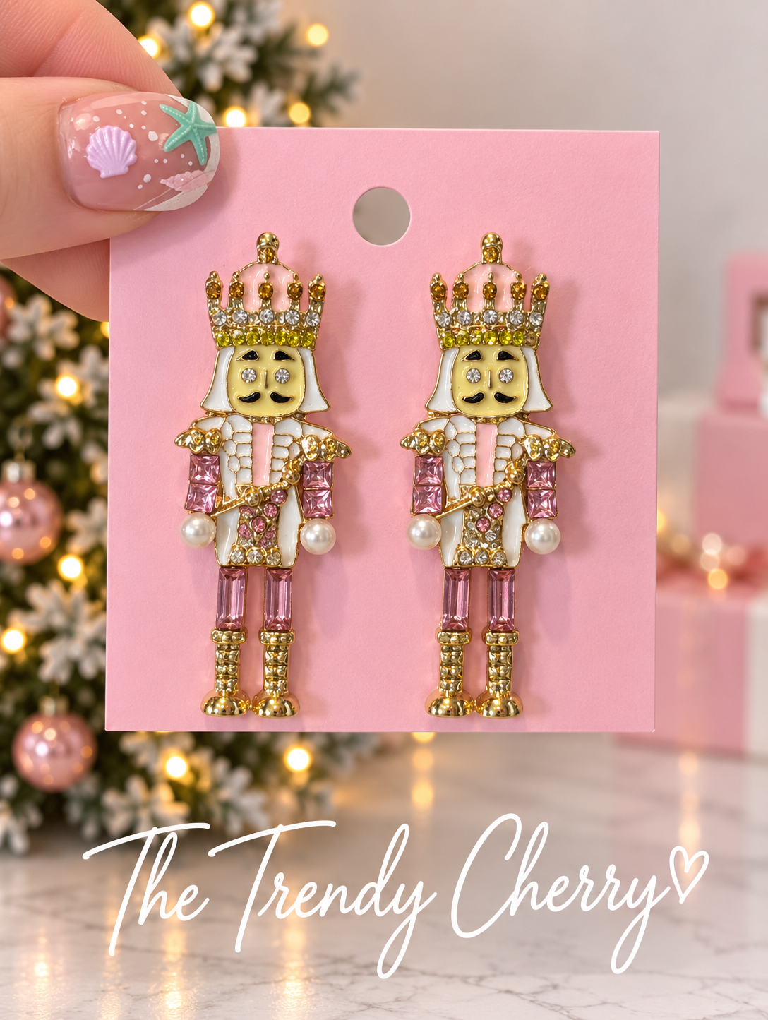 Pink Nutcracker Earrings