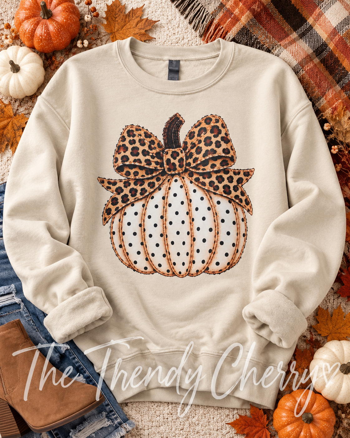 Pumpkin Polka Dot Sweatshirt