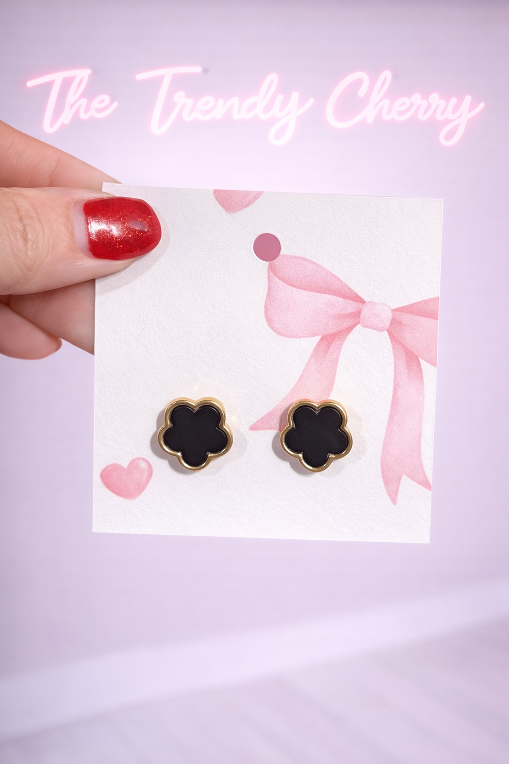 Trendy Black gold flower