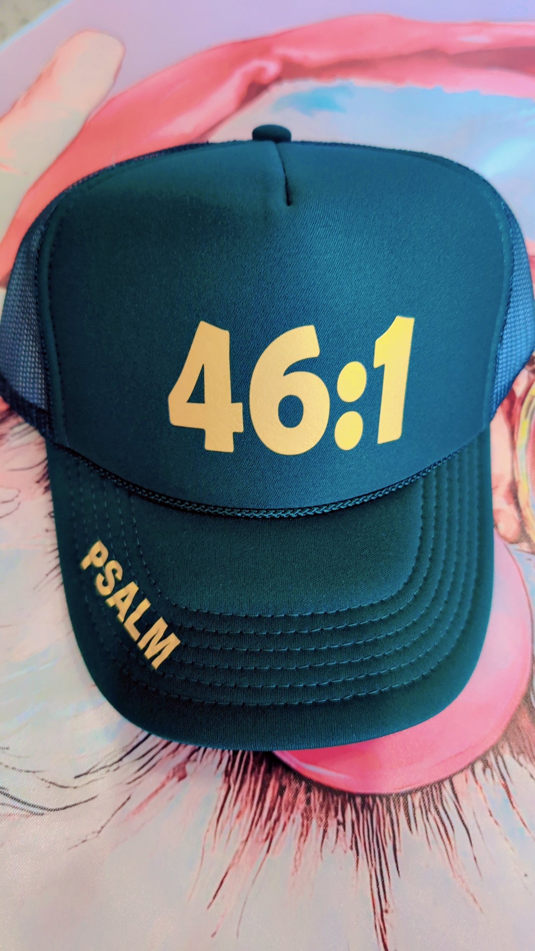 Psalm 46:1 trucker hat