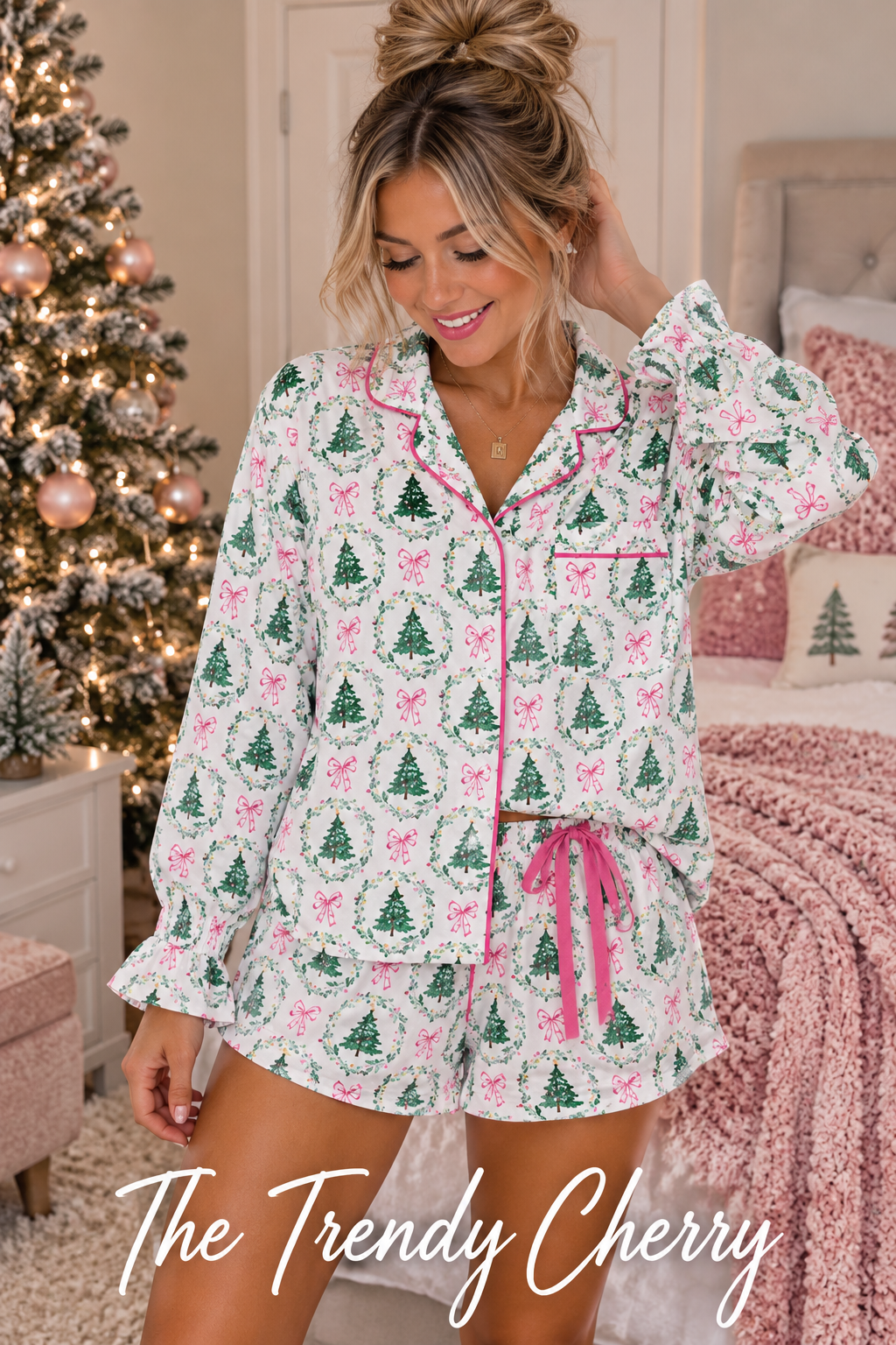The Perfect Christmas Bow Pajama Set