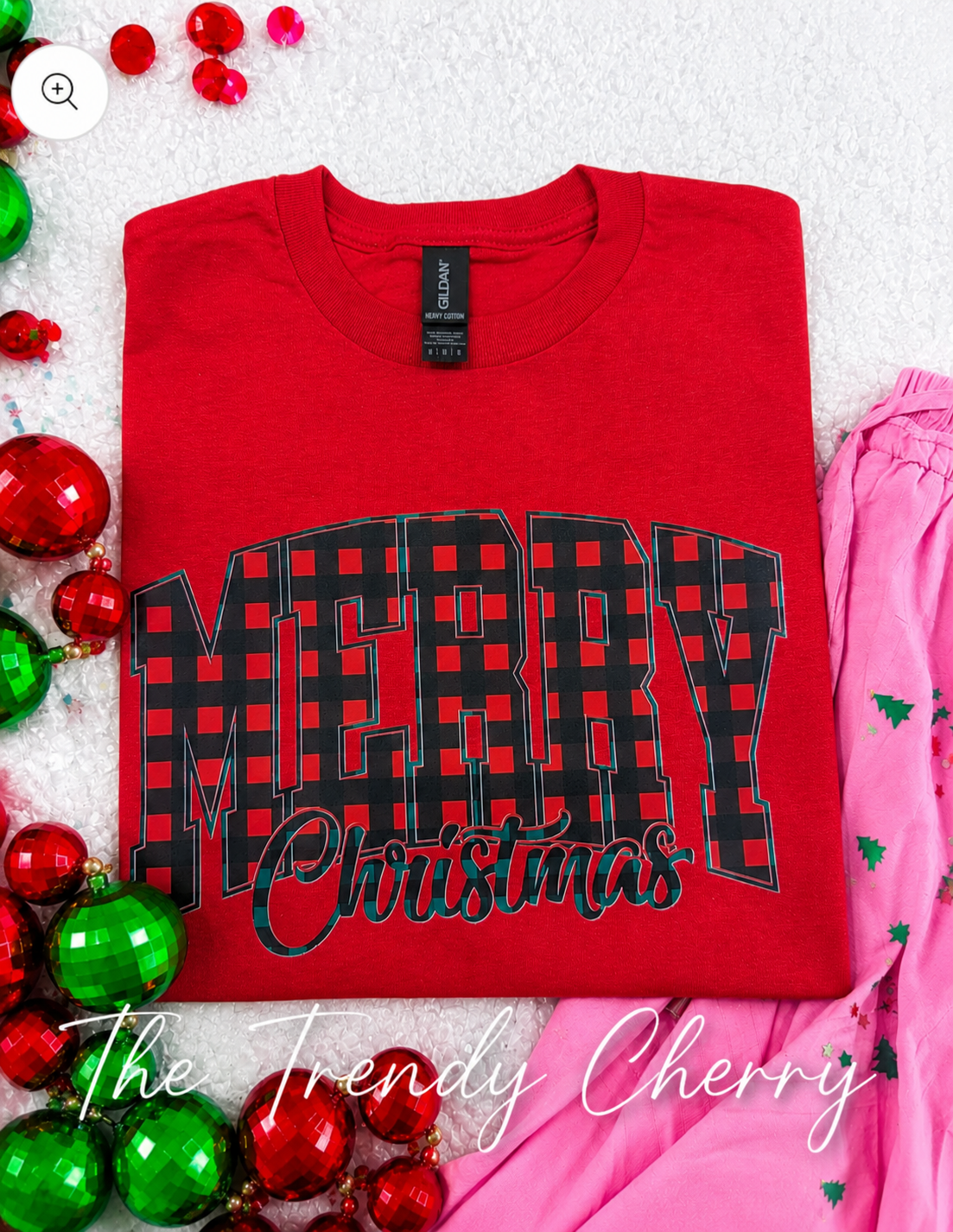 Plaid Merry Christmas T-shirt
