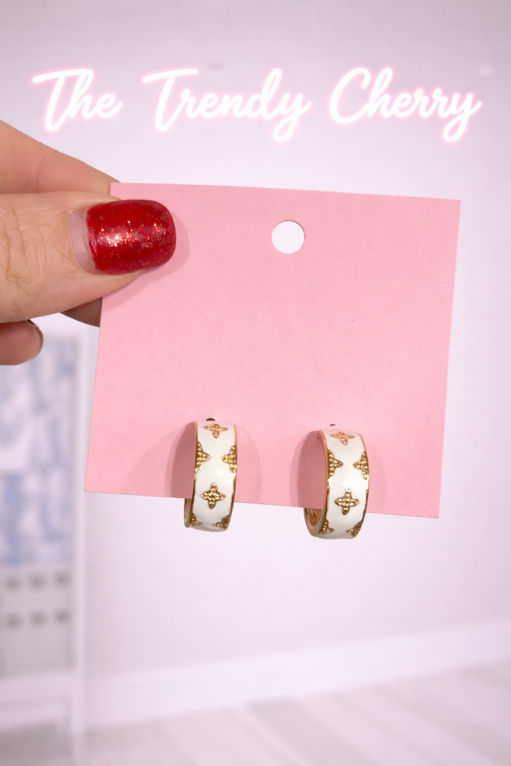 Taylor's White gold royal hoop earrings